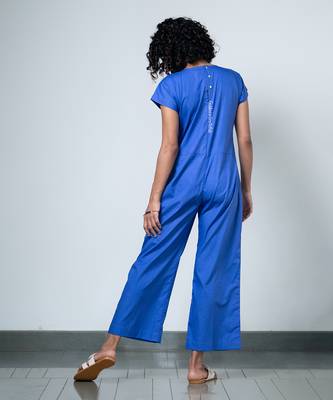 Blue printed linkage jumpsuit 5