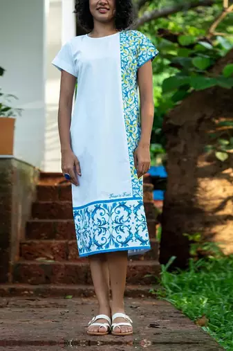 Sleek tile symphony dress