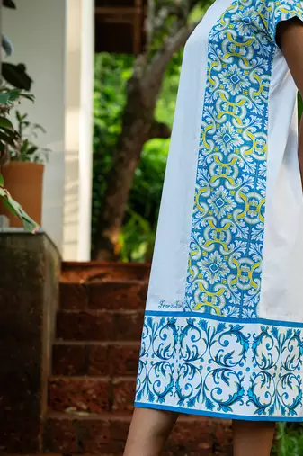 Sleek tile symphony dress
