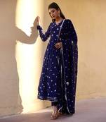 Blue georgette kurta sets