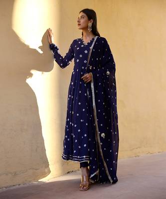 Blue georgette kurta sets 2