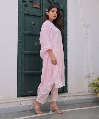Pink cotton kurta sets 4