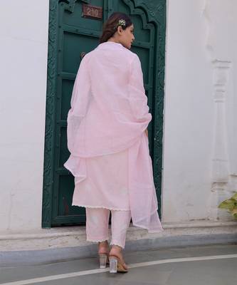 Pink cotton kurta sets 5