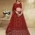 red georgette embroidered lehenga set choli with dupatta