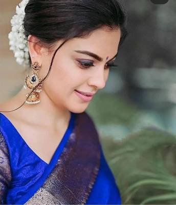 Blue Woven Faux Kanjivaram Silk Saree With Blouse Piece 3