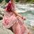Baby pink silk heavy thread embroidery with sequins work saree with blouse