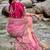 Multicolor silk heavy thread embroidery with sequins work saree with blouse