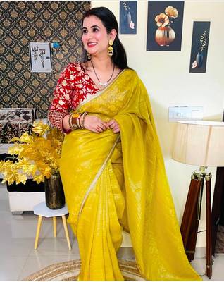 New Desginer Crush Tissue Saree 1