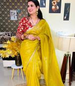 New Desginer Crush Tissue Saree