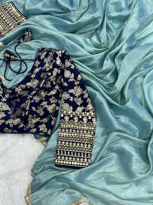 New Desginer Crush Tissue Saree 2