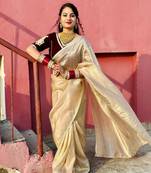 New Desginer Crush Tissue Saree