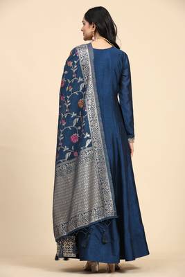 Women's Anarkali Suit Set with Jacquard Dupatta Kurta Set for Women 3