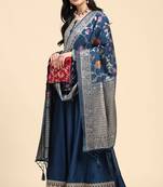 Trendmalls Women's Anarkali Suit Set with Jacquard Dupatta Kurta Set for Women