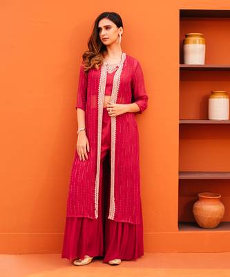 Red silk sharara sets 1