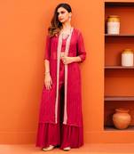Red silk sharara sets