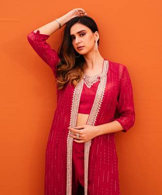Red silk sharara sets 2
