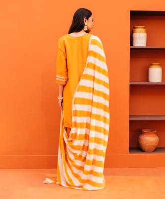 Orange silk sharara sets 3