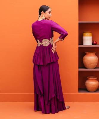 Purple silk sharara sets 3