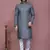 Grey printed cotton  kurta pajama