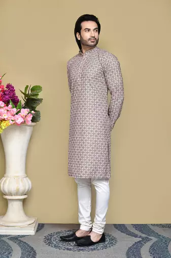 Multicolour printed cotton kurta pajama