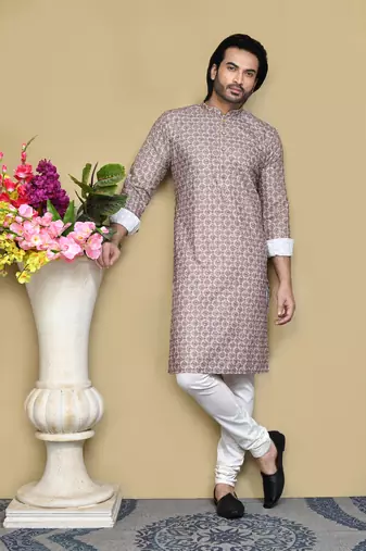 Multicolour printed cotton kurta pajama