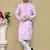 Pink printed cotton kurta pajama