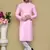 Pink embroidered cotton kurta pajama