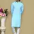 Sky blue embroidered cotton kurta pajama