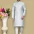 Sky blue embroidered art silk kurta pajama