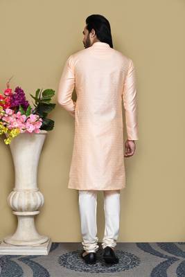 Biscute woven art silk kurta pajama 3