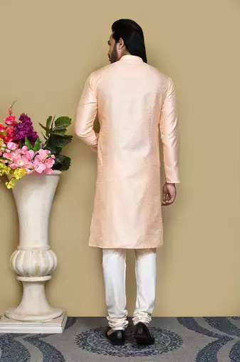 Biscute woven art silk kurta pajama