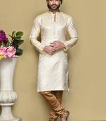 Biscute woven art silk kurta pajama