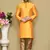 Yellow woven art silk kurta pajama