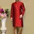 Maroon woven art silk kurta pajama