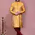 Yellow woven art silk kurta pajama