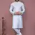Grey printed cotton kurta pajama