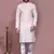 Beige printed cotton kurta pajama