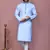 Sky blue embroidered cotton kurta pajama