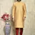Gold embroidered art silk kurta pajama