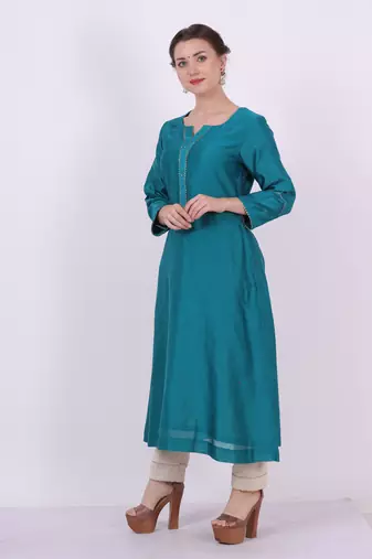 Saroj  - turquoise Suit Set