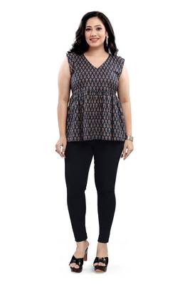 Malshi women's cotton western wear plus size top 1