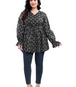 Malshi women's cotton western wear plus size top