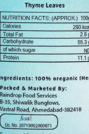 Fresh & 100% Pure Natural No preservatives Organic Thyme Leaves Leaves Herbs For Directly sprinkling In Coocking