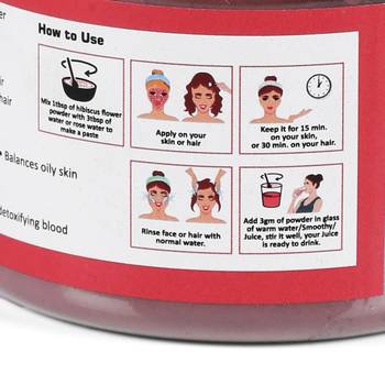 100% Organic Pure & Natural Hibiscus Flower Powder For Men Women Skin and Hair cleanser (Pack of 3, 300g) 3