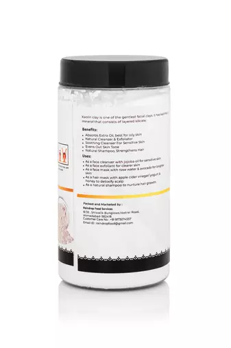 100% Natural & Pure Multipurpose Kaolin Clay Powder With Herbal Ingredients For Skin Care & Hair Care,