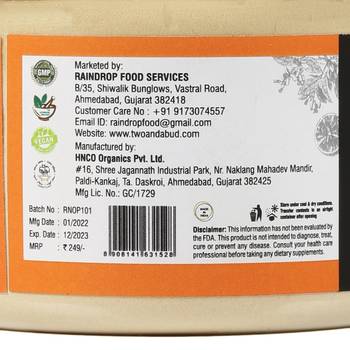 Two & A Bud 100% Original Pure & Natural Orange Peel Powder For Men Women Skin and Hair cleanser 4