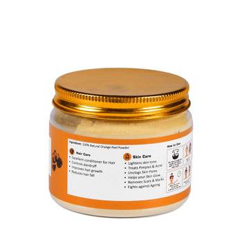 Pure & Natural Orange Peel Powder For Men Women Skin and Hair cleanser (Pack of 3, 300g) 2