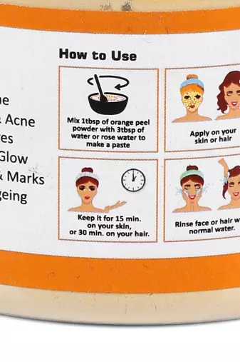 Pure & Natural Orange Peel Powder For Men Women Skin and Hair cleanser (Pack of 3, 300g)
