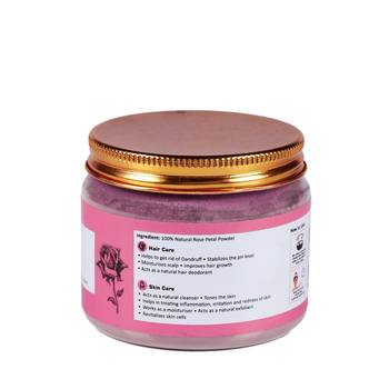 100% Natural Pure & Original Rose Petal Powder|Rosa centifolia For Men Women skin cleanser (Pack of 2, 100g) 2