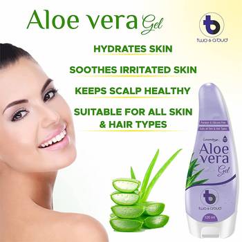 Lavender Aloe Vera Gel|99% Pure Natural Aloe Vera|For All Skin & Hair Types|No Parabens & Silicones|Vitamin E enriched 4